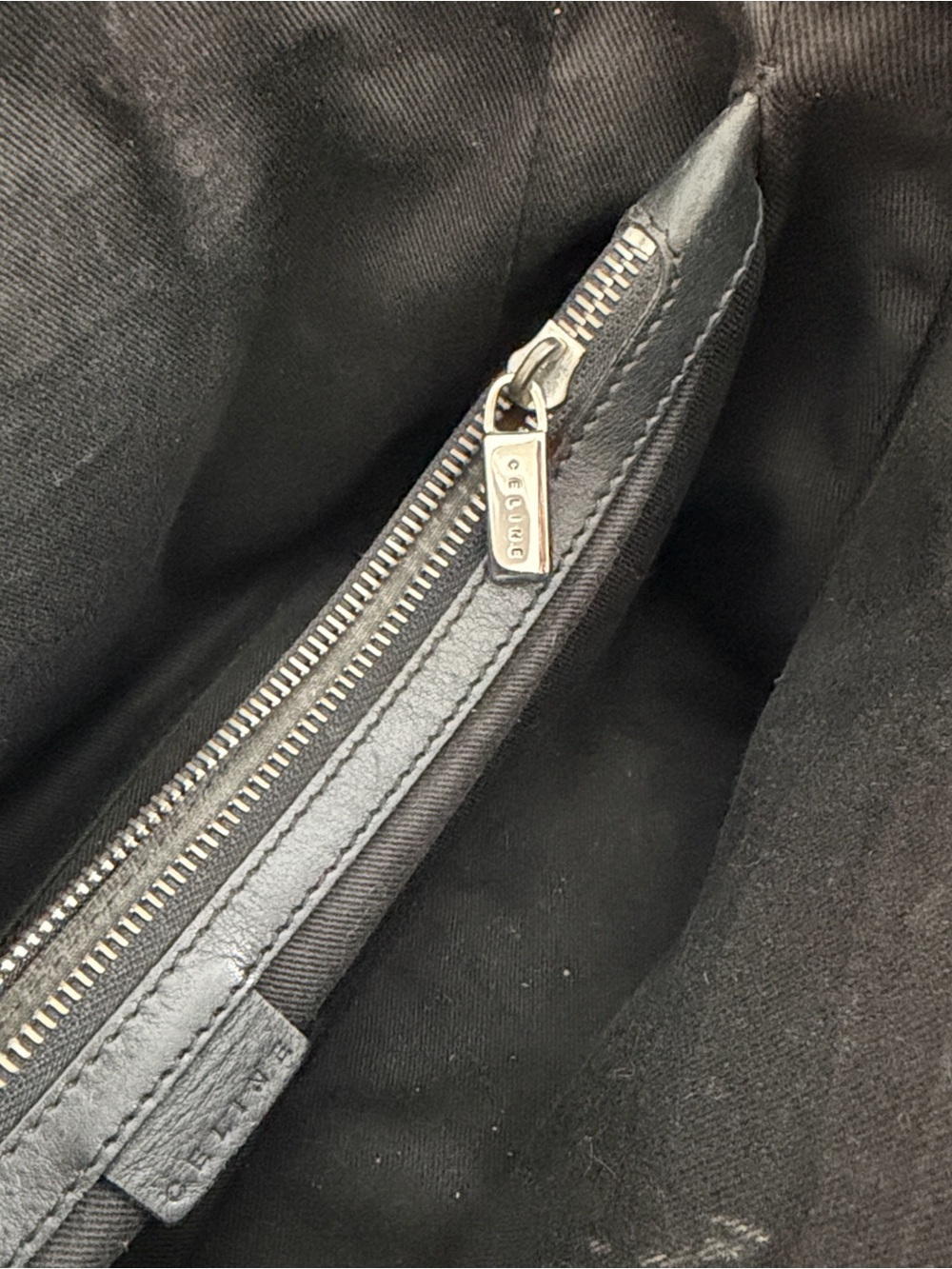 Celine Brown Monogram Canvas Hobo with Black Trim - Picture 8 of 11